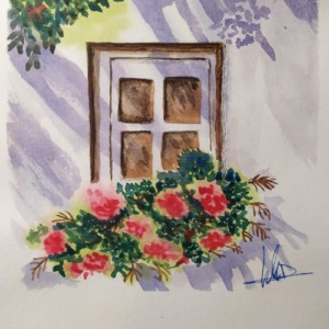 Mi ventana con flores